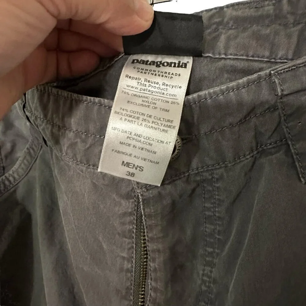 Patagonia Men’s 38x30 Casual Pants Dark Gray Organic Cotton Nylon